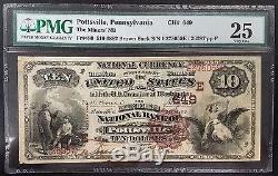 Série 1882 10,00 $ Nat'l Currency, La Banque Nationale Des Mineurs De Pottsville, Pa