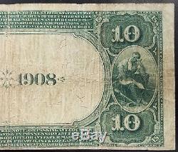 Série 1882 10,00 $ Us Nat'l, Marine Banque Nationale De Milwaukee, Wisconsin