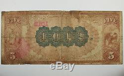 Série 1882 Billet De 5 $ En Monnaie Nationale, Banque Centrale Nationale, Troy Ny Ch. # 1012