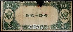 Série 1882 Date De Retour 50 $ Nat'l Monnaie, Chase National Bank, Ville De New York