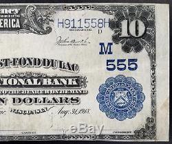 Série 1902 10,00 $ Nat'l Currency, First-fond Du Lac Banque Nationale, Wisconsin