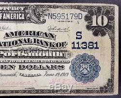 Série 1902 10,00 $ Nat'l Currency, La Banque Nationale Américaine De Portsmouth, Va