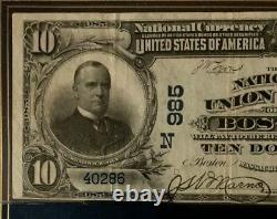 Série 1902 $10 Dollar National Bank Note Currency, Union Bank Of Boston, Dates