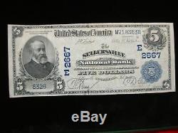 Série 1902 Monnaie Nationale $ 5 Sellersville (pennsylvanie) Banque Nationale