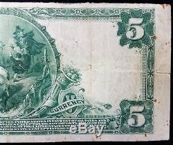 Série De 1902 $ 5.00 Monnaie Nationale, Ville Banque Nationale D'oshkosh, Wisconsin