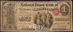 Série Originale 1 $ National Union Note De Banque Première Devise 1865 Pmg