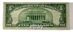 Série de 1929 Billet de 5 dollars Pittston, Papier Monnaie de la Panational Bank en Circulation