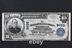 US 1902 10 $ VF+ Devise Nationale Banque de Californie Nat'l Assn #9655 Plain Black RC0