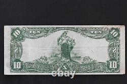 US 1902 10 $ VF+ Devise Nationale Banque de Californie Nat'l Assn #9655 Plain Black RC0