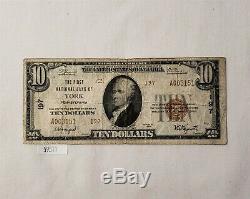 Wpc 10 $ 1929 2e Série Banque Nationale De National Currency'first York Pa # 197